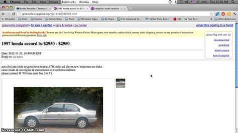 Cars For Sale By Owner For Sale Near Me in Charleston SC. . Craigslist greenville sc cars
